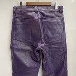 【曜日割引対象外】 ショット SCHOTT レザーパンツ USA製 30サイズ ボトムスその他 パープル 201MB-1135 VB