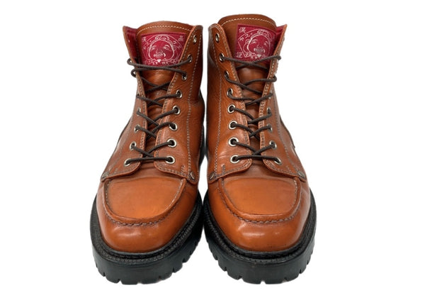 エヴィス EVISU U-TIP BOOTS Uチップ ブーツ 山根靴店 YAMANE レースアップ トレッキング シューズ エビス 茶 2001 メンズ靴 ブーツ ワーク ブラウン 25 1/2 104S-755