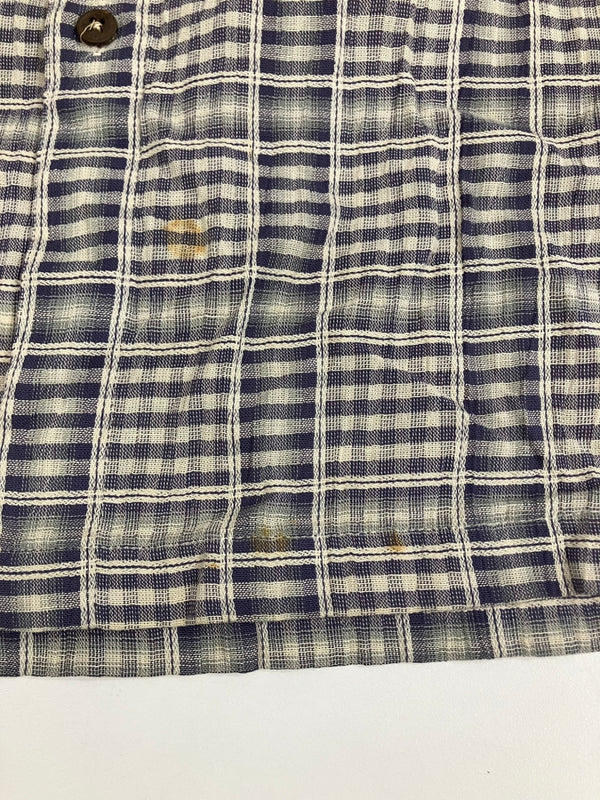 パタゴニア PATAGONIA 2000年製 00’s A/C Shirt  ACシャツ チェックシャツ シャドーチェック ポルトガル製 ORGANIC COTTON  52917 半袖シャツ グレー Mサイズ 101MT-4763