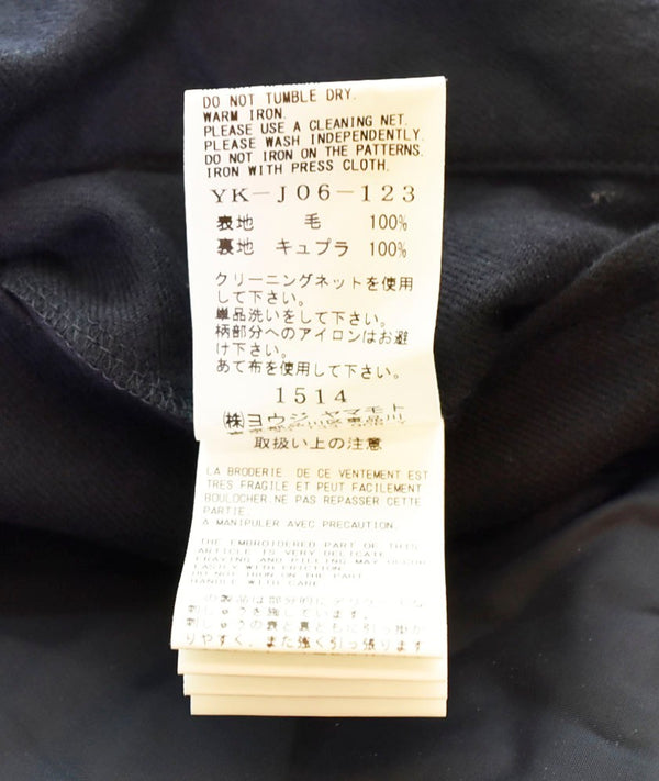 ワイズ Y's シャギードット刺繍ラグランスリーブジャケット YK-J06-123 2 ジャケット 刺繍 ネイビー 103MT-504