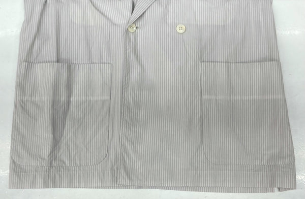 ヨーク YOKE 22SS STRIPE DOUBLE BRESTED SHIRT JACKET ストライプ ダブル ブレスト シャツ ジャケット テーラード 灰 YK22SS0331J サイズ 3 ジャケット ストライプ グレー 104MT-1128