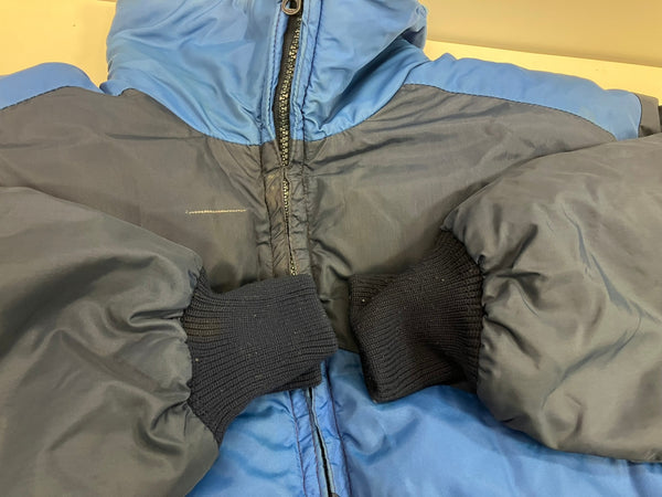 ジェリー GERRY 80’s 80年代 旧タグ 2トーン 切替デザイン ダウンジャケット VINTAGE ヴィンテージ MADE IN USA アメリカ製 - ジャケット ブルー 101MT-4616