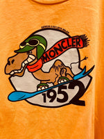 モンクレール MONCLER MONCLER 1952 プリントTシャツ 半袖カットソー Tシャツ オレンジ Lサイズ 101MT-2898