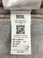 ディーゼル DIESEL D-BARCY-RS TRUCKER JACKET トラッカー ジャケット デニム Dロゴ アウター アイボリー 灰色 A09156 ジャケット ロゴ グレー Lサイズ 104MT-874