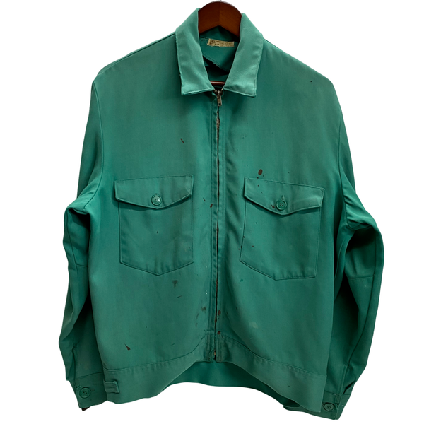 【曜日割引対象外】 ヴィンテージ vintage ~50's LANKFORD ギャバジャケ ジャケット グリーン 40サイズ 201MT-4723 VB