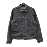 リーバイス Levi's 2nd TYPE セカンド 先染めブラック デニムジャケット トラッカージャケット RELAXED A7632-0002 ジャケット 無地 ブラック Sサイズ 104MT-2180