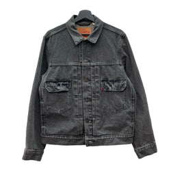 リーバイス Levi's 2nd TYPE セカンド 先染めブラック デニムジャケット トラッカージャケット RELAXED A7632-0002 ジャケット 無地 ブラック Sサイズ 104MT-2180