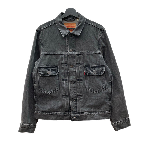 リーバイス Levi's 2nd TYPE セカンド 先染めブラック デニムジャケット トラッカージャケット RELAXED A7632-0002 ジャケット 無地 ブラック Sサイズ 104MT-2180