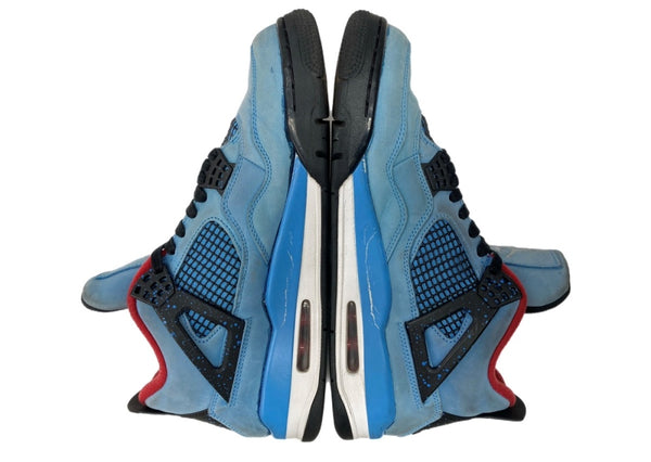 ナイキ NIKE 18年製 × Travis Scott トラヴィス スコット AIR JORDAN 4 RETRO UNIVERSITY BLUE エア ジョーダン レトロ UNC AJ4 シューズ 青 308497-406 メンズ靴 スニーカー ブルー 29cm 104S-1034