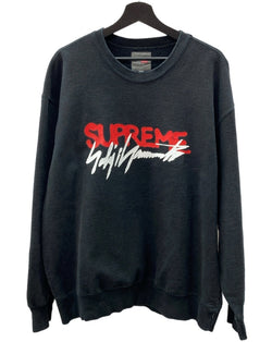 シュプリーム SUPREME × Yohji Yamamoto ヨウジ ヤマモト Crewneck Sweat クルーネック スウェット 黒 スウェット ロゴ ブラック XLサイズ 104MT-1423