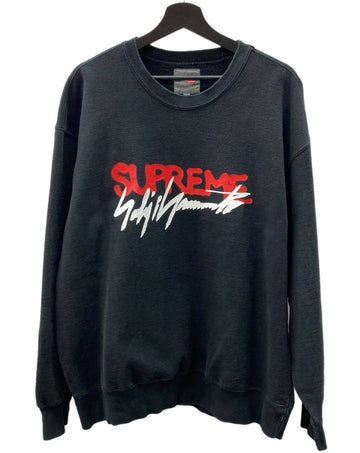 シュプリーム SUPREME × Yohji Yamamoto ヨウジ ヤマモト Crewneck Sweat クルーネック スウェット 黒 スウェット ロゴ ブラック XLサイズ 104MT-1423