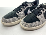 ナイキ NIKE 23年製 AIR JORDAN 1 RETRO LOW OG BLACK ELEPHANT エア ジョーダン レトロ ロー ブラック セメント AJ1 灰色 黒 CZ0790-001 メンズ靴 スニーカー グレー 27.5cm 104-shoes529