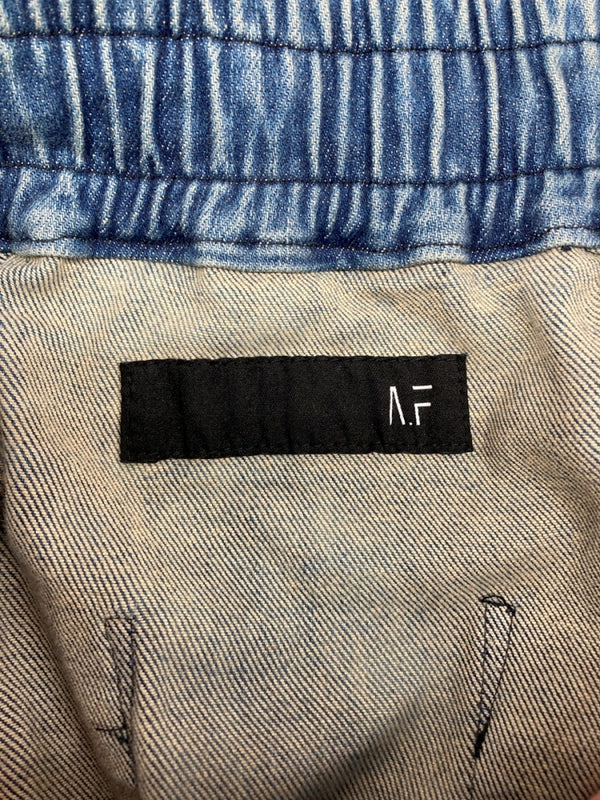 エーエフアーティファクト A.F ARTEFACT SARROUEL CARGO PANTS サルエル カーゴ パンツ スキニー ストレッチ デニム ズボン 青 無地 カーゴパンツ ブルー サイズ 2 104MB-289
