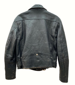 トリプルシックス 666 DOUBLE LEATHER RIDERS JACKET ダブル レザー ライダース ジャケット アウター バイカー 黒 サイズ 40 ジャケット 無地 ブラック 104MT-925