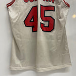 【曜日割引対象外】 チャンピオン Champion 90's NBA ユニフォーム JORDAN BULLS 45 USA製 ノースリーブ ホワイト 44サイズ 201MT-4220 VB