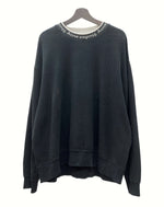 アクネストゥディオズ Acne Studios FULTON LOGO RIB SWEATSHIRT ネックロゴ スウェットシャツ クルーネック 裏起毛 黒 FN-MN-SWEA000176 スウェット ロゴ ブラック XLサイズ 104MT-969