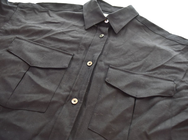 ティッカ TICCA ダブルポケットシャツ TAGA-313-01 長袖シャツ ブラック フリーサイズ 103LT-131