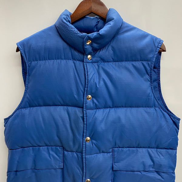 【曜日割引対象外】 エルエルビーン L.L.Bean 70's 筆記体タグ ダウンベスト ベスト ブルー Mサイズ 201MT-4287 VB