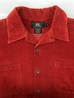 ダブルアールエル RRL 90s CORDUROY JACKET コーデュロイ ジャケット ボタン 開襟 太畝 三ツ星タグ Ralph Lauren オレンジ 赤 ジャケット 無地 レッド XLサイズ 104MT-2260