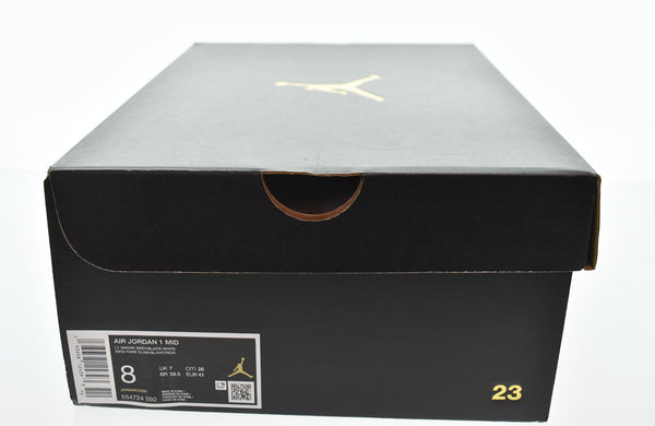 ナイキ NIKE Air Jordan 1 Mid Light Smoke Grey エアジョーダン1 ミッド ライトスモークグレースニーカー 554724-092 メンズ靴 スニーカー グレー 26cm 103S-909