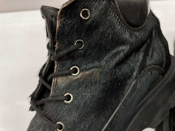 バッファロー Buffalo LACEUP BOOTS レースアップ ブーツ ハラコ 厚底 黒 5927 メンズ靴 ブーツ その他 ブラック サイズ 41 104S-1075