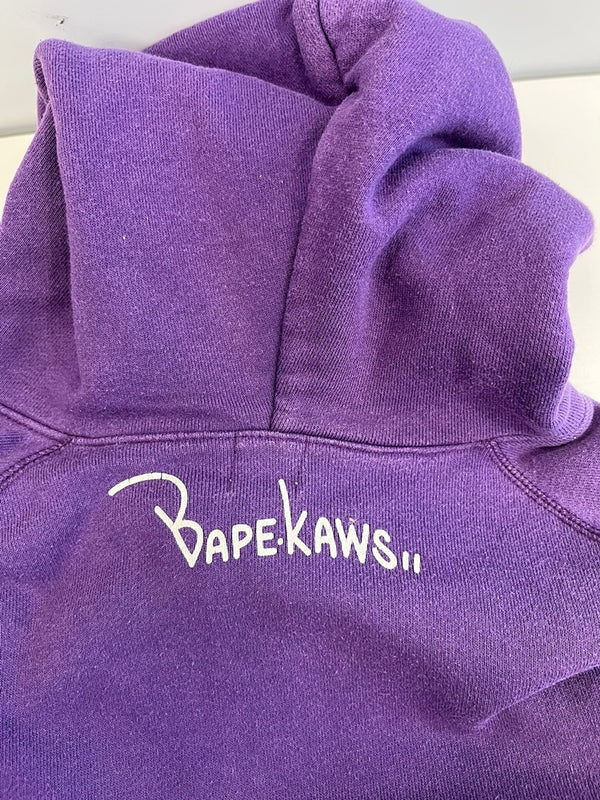 ア ベイシング エイプ A BATHING APE BAPE × Kaws Baby Milo Bendy Giraffe Zip Ups ベイプ カウズ マイロ ジラフプリント キリンプリント フーディ パーカー 紫  パーカ パープル Sサイズ 101MT-5262