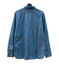 ウエアハウス WAREHOUSE DUCK DIGGER シャンブレーシャツ ワークシャツ マチ付き 白ボタン 青 長袖シャツ 無地 ブルー 104MT-2311