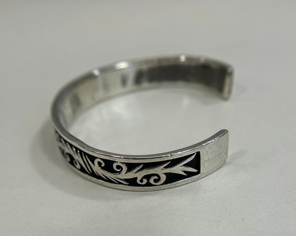 シルバー Silver 平打バングル 唐草模様 メンズジュエリー・アクセサリー バングル シルバー 101goods-183