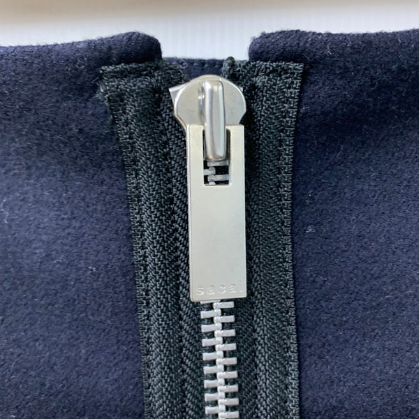 サカイ sacai メルトンジップタイトスカート ロングスカート 19-04715 スカート ネイビー 201LB-109