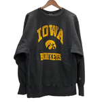 【曜日割引対象外】 チャンピオン Champion 90's REVERSE WEAVE リバースウィーブ IOWA カレッジ メキシコ製 スウェット ブラック XLサイズ 201MT-4513 VB