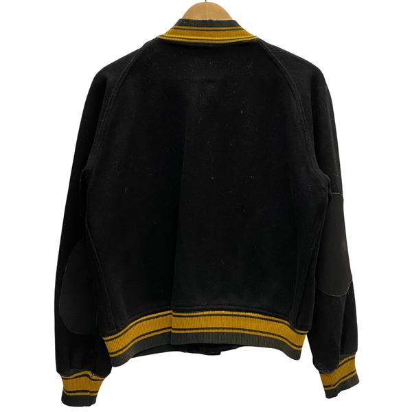 【曜日割引対象外】 チャンピオン Champion 50's ランタグ ヴィンテージ スタジャン エルボーパッチ ジャケット ブラック 40サイズ 201MT-4650 VB