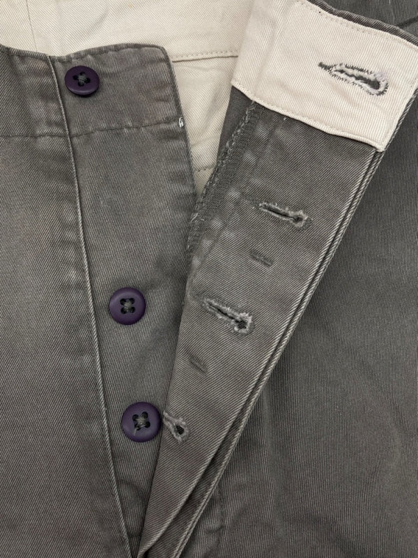 ダブルアールエル RRL CHINO PANTS チノ パンツ ワーク ボタンフライ トラウザーズ Ralph Lauren 灰 無地 44788 チノパン グレー 34×32 104MB-339