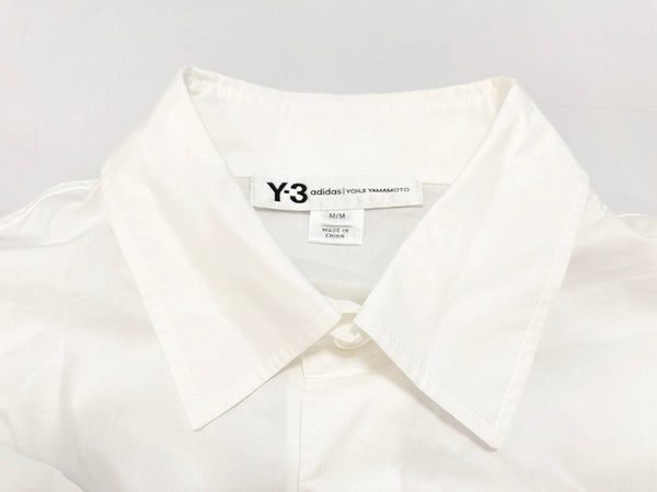 ワイスリー Y-3 adidas アディダス YohjiYamamoto STACK LOGO LS SHRT 長袖 白 ロングシャツ DT9975 APP 長袖シャツ ロゴ ホワイト Mサイズ 101MT-2626