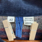 【曜日割引対象外】 ヴィンテージ vintage 50's~60's デニムカバーオール 襟コーデュロイ TALON zip ジャケット ブルー 42サイズ 201MT-3576 VB