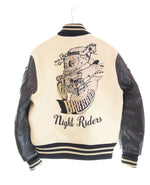 ホワイツビル WHITESVILLE フルデコ レザー切替スタジャン Night Ridersアワードジャケットスタジャン WV11375 38 ジャケット ベージュ 103MT-2490