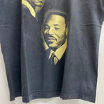 【曜日割引対象外】 ヴィンテージ vintage 90's Malcolm X Martin Luther king jr Tee Tシャツ ブラック 201MT-3973 VB