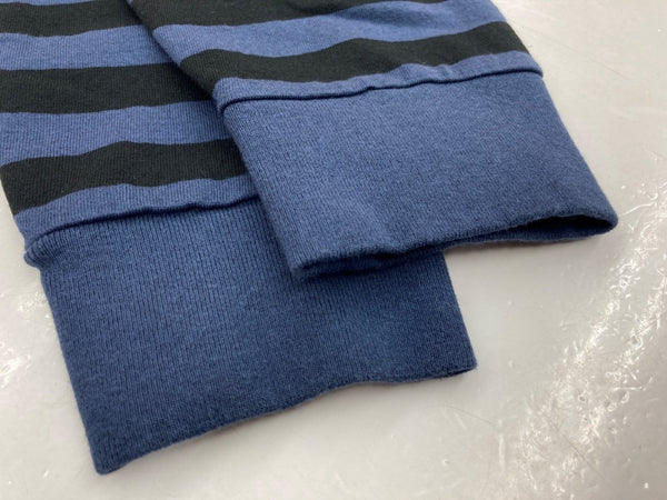 ヒューマンメイド Human Made Striped L/S T-Shirt ストライプ ロング スリーブ Tシャツ クルーネック ロンT 青 ロンT 刺繍 ブルー XLサイズ 104MT-1459