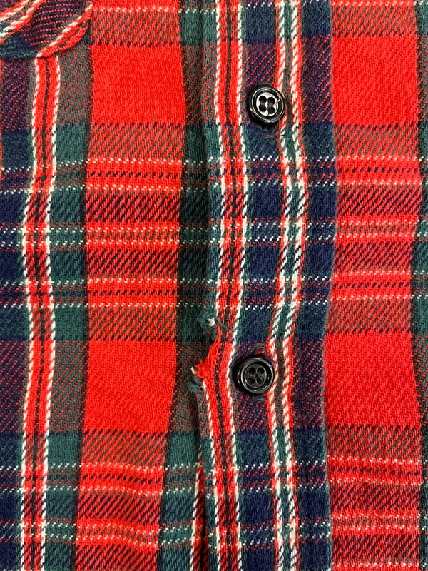 ファイブブラザー FIVE BROTHER 70s～ Vintage ヴィンテージ ネルシャツ チェックシャツ  US古着 赤系 3061-PL6 長袖シャツ レッド Lサイズ 101MT-4094