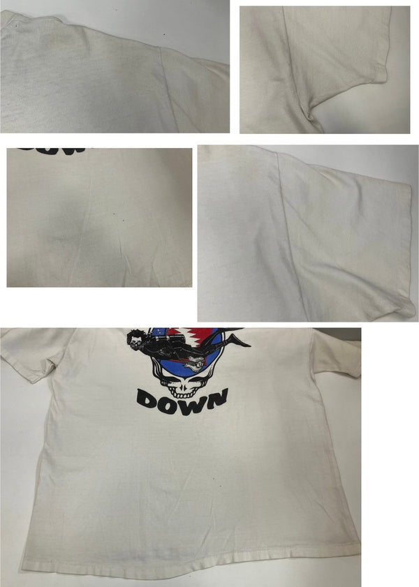 バンド band 90's 90s Grateful Dead JERRY DOWN グレイトフル・デッド ジェリーガルシア 両面 Vintage ヴィンテージ - Tシャツ ホワイト フリーサイズ 101MT-3490