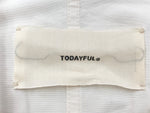 トゥデイフル TODAYFUL ウエストタック シャツ ドレス Waisttuck Shirts Dress ハイウエスト フロントボタン コットン COTTON 綿  IVORY アイボリー 12220318 ワンピース 無地 ベージュ SIZE36 104LT-157