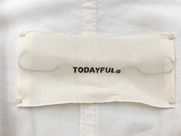 トゥデイフル TODAYFUL ウエストタック シャツ ドレス Waisttuck Shirts Dress ハイウエスト フロントボタン コットン COTTON 綿  IVORY アイボリー 12220318 ワンピース 無地 ベージュ SIZE36 104LT-157