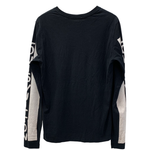ルイ・ヴィトン LOUIS VUITTON 18SS コットン ロングTシャツ アームプリント イタリア製 RM181 FMB HEY79W ロンT ブラック XSサイズ 201MT-3562