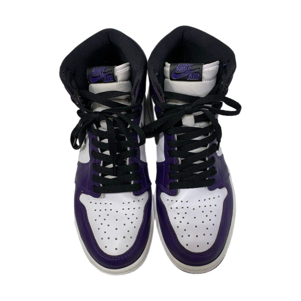 ナイキ NIKE エアジョーダン1 レトロ ハイ OG コートパープル ホワイトブラック  2020 Air Jordan 1 Retro High OG Court Purple White/Black 555088-500  メンズ靴 スニーカー パープル 27cmサイズ 201-shoes1281