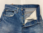 リーバイス Levi's 501 66前期 70s 70年代 Vintage ヴィンテージ ジーンズ デニムパンツ ジーパン ボタン裏16 4つボタン 赤耳 青 無地 デニム ブルー 104MB-173