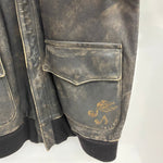 【曜日割引対象外】 アヴィレックス AVIREX A-2 レザー フライトジャケット ジャケット ブラウン 40サイズ 201MT-4518 VB