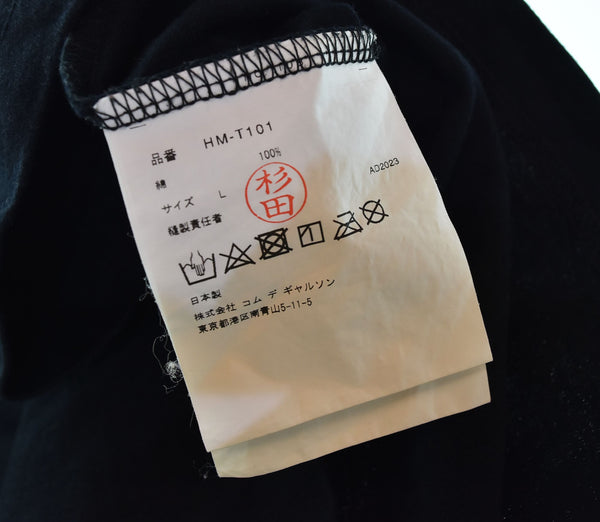 コムデギャルソンオム COMME des GARCONS HOMME  ロゴ プリント 半袖Tシャツ 黒 HM-T101 Tシャツ ブラック Lサイズ 103MT-2976