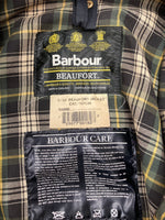 バブアー Barbour BEAUFORT ビューフォート 90s 90年代 3ワラント 英国製 ジャケット オイル ワックス  アウター 緑 C42/107CM コート 無地 カーキ 104MT-1948