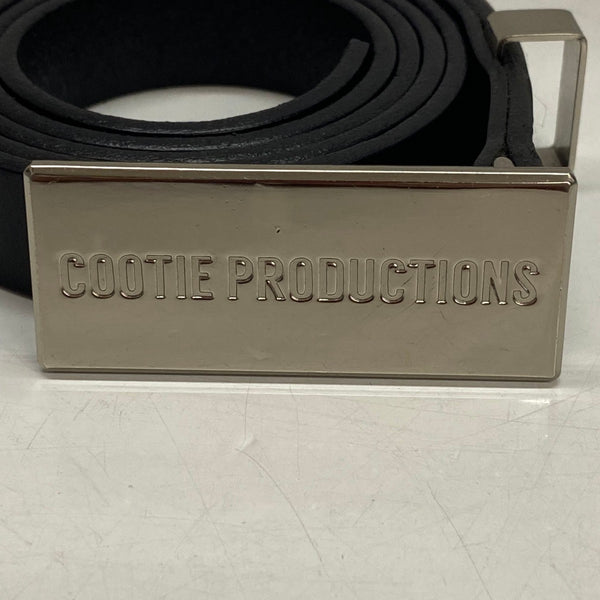 【中古】クーティプロダクションズ COOTIE PRODUCTIONS ロゴバックルベルト ベルト・サスペンダー メンズベルト ブラック Sサイズ 201goods-727