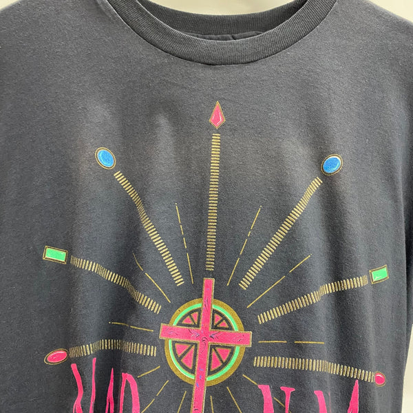 【曜日割引対象外】 ヴィンテージ vintage 90's マドンナ Madonna Hanes T-shirt USA製 Tシャツ ブラック Lサイズ 201MT-3828 VB