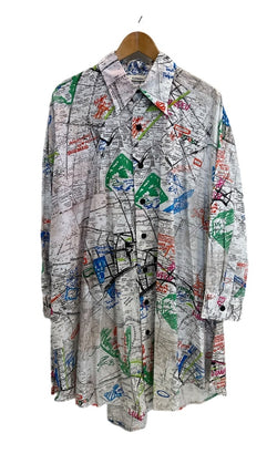 リミフゥ LIMI feu ヨウジヤマモト Yohji Yamamot TOKYO MAP ロングシャツドレス 白 LR-D03-020 長袖シャツ ホワイト サイズ02 101LT-140